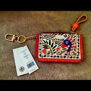🌼 Tory Burch Toucan Zip Card Case